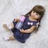 55CM Simulate Silicone Doll Nipple Bottle Toy Kids Children Christmas Gift Brown eyes