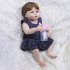 56CM Simulate Soft Silicone Doll Limb Movable Bath Toy for Baby Toddler Girl Brown eyes