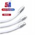 5A 3 in 1 Usb C Charging Cable Usb a to 8 pin Micro Type C Cable Compatible for iPhone Huawei Samsung Xiaomi Purple