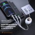 5A 3 in 1 Usb C Charging Cable Usb a to 8 pin Micro Type C Cable Compatible for iPhone Huawei Samsung Xiaomi Purple