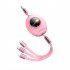 5A 3 in 1 Usb C Charging Cable Usb a to 8 pin Micro Type C Cable Compatible for iPhone Huawei Samsung Xiaomi Purple