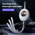 5A 3 in 1 Usb C Charging Cable Usb a to 8 pin Micro Type C Cable Compatible for iPhone Huawei Samsung Xiaomi Purple