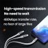 5A 3 in 1 Usb C Charging Cable Usb a to 8 pin Micro Type C Cable Compatible for iPhone Huawei Samsung Xiaomi Purple