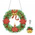 5D Christmas  Diamond  Painting  Kit Perfect Led Lights Wreath Material Package Home Party Decoration Bells