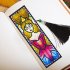 5D Leather Bookmark with Tassel Special Shaped Diamond Embroidery DIY Craft SQ18