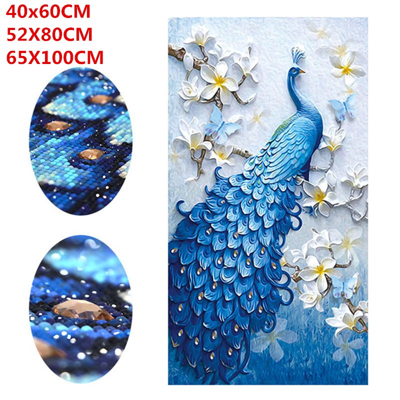 5D Peacock Embroidery Rhinestone Painting