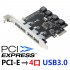 5Gbps 4 port USB3 0 PCI E Expansion Card Adapter PCI Express USB 3 0 Driver for PCIe X1 X4 X8 X16 Port for Win 7 8 10