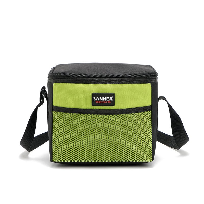 5L Single-shoulder Student Lunch Bag Heat / Cold Preservation Pocket Picnic Bag Green