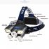 5LED Multifunctional Outdoor LED Camping Light 9 Modes High Power Strong Light USB Rechargeable Headlamp Head Front Light without battery