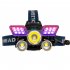 5LED Multifunctional Outdoor LED Camping Light 9 Modes High Power Strong Light USB Rechargeable Headlamp Head Front Light without battery