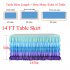 5Layers Violet Blue Splicing Chiffon Table Skirt for Wedding Party Decor Violet blue 9FT