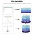 5Layers Violet Blue Splicing Chiffon Table Skirt for Wedding Party Decor Violet blue 9FT