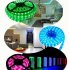 5M 10M SMD3528 Waterproof RGB Music LED Strip with Remote Controller Power Adapter 100 240V 10 m European regulations