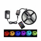 5M 10M SMD3528 Waterproof RGB Music LED Strip with Remote Controller Power Adapter 100 240V 5 meters U S  regulations