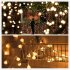 5M 50 LEDs Waterproof Battery Box Ball Bulb String Light with Remote Control for Christmas Party Decoration warm white