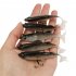 5PCS 14 2g Sea Bass Lead Fishing Lures Bass with T Tail Soft Fishing Lure Single Hook