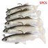 5PCS 14 2g Sea Bass Lead Fishing Lures Bass with T Tail Soft Fishing Lure Single Hook