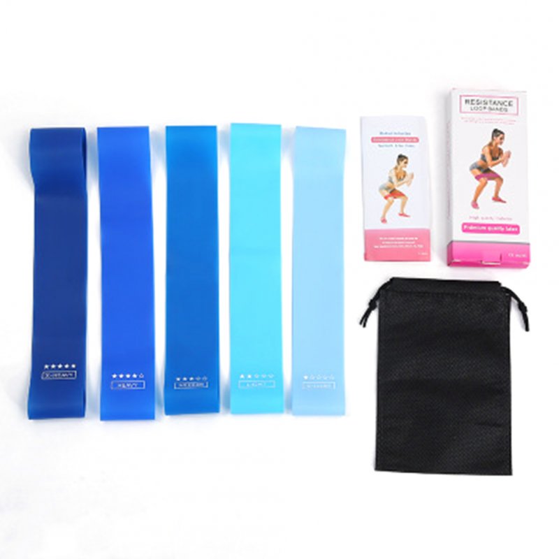 5PCS Resistance Bands Latex Workout Fitness Elastic Yoga Band Pilates Expander Sport Pull Rope Gym Exercise Equipment
