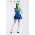 5PCS Set Women Suspender Skirt Set Stylish Performance Costume for Halloween Fancy Dress Ball green XL