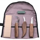 5PCs Wood Carving Tools Woodworking Cutter Hand Tool Set Perfect Wood Carving Kit For Beginners Woodworking 5-pack of carving knives - bag