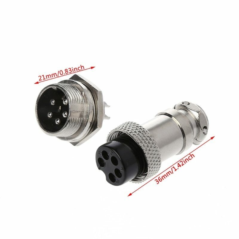 Wholesale 5pair Gx12mm 2 8pin Female And Male Connector Plug Socket Metal Aviation Plug Gx16 5p 