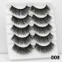 5Pairs 6D Mink Hair False Eyelashes Wispy Makeup Beauty Extension Tools 008