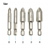 5Pcs Damaged Screw Extractor Remove Set Easy Out Bolt Screw Extractor Drill Bits Silver