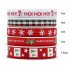 5Pcs Set Christmas Printing Ribbon Gift Packing Decoration Diy Ribbons Roll Red B