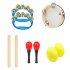 5Pcs Set Kids Musical Instrument Set Music Education Toys for Kids Clave Sticks Tambourine Maracas colors