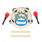 5Pcs Set Kids Musical Instrument Set Music Education Toys for Kids Clave Sticks Tambourine Maracas colors