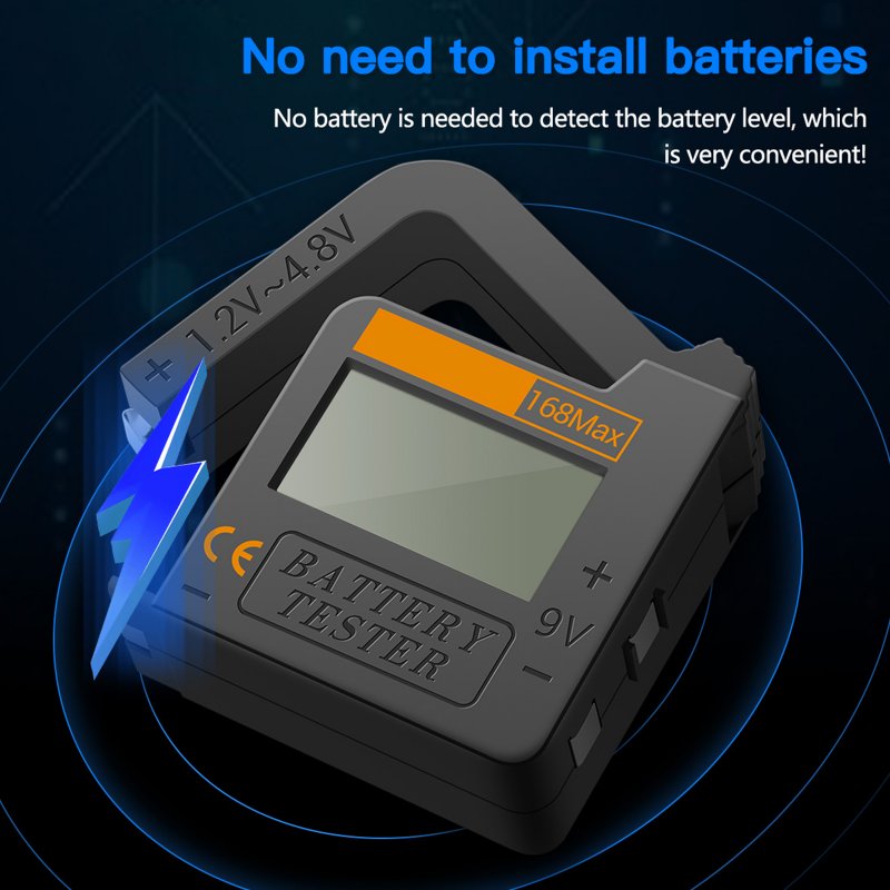 ANENG 168MAX Portable Battery Tester Universal High Precision Battery Voltage Tester For AA AAA LR44 CR2032 18650 9V