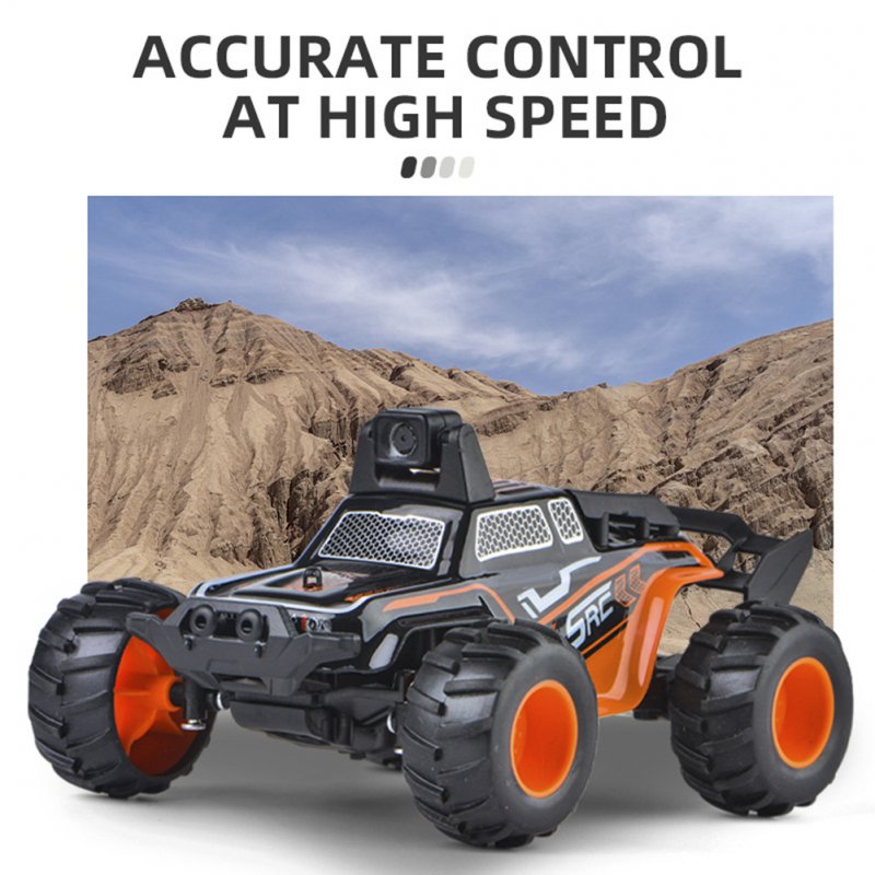 2.4G Remote Control Car with Wifi HD Camera 1/32 Mini High Speed Climbing Car App Control Off-Road Vehicle Gifts Orange