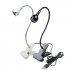 5V 3W USB LED Clip Table Light with Flexible Goose Neck Cute Bed Lamp Decoration Eye Protection silver shell warm white light
