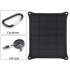 5W Portable Monocrystalline Solar Panel Charger with IP55 rating for outdoor use features a transformer and charging protection for phones and gadgets 