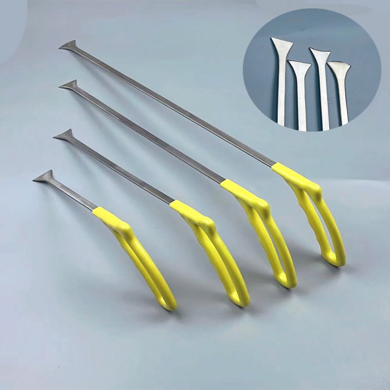 Paintless Dent Removal Tools Flat Shovel Stainless Steel Professional Auto Body Dent Repair Crow Bar Tool yellow 31cm