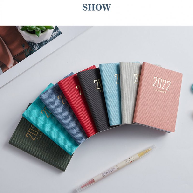 Portable 2022 A7 Mini Notebook English Schedule Daily Planner Notebooks Office School Supplies Stationery 
