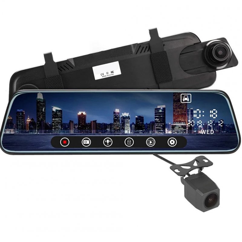 1080p Car Dash Cam Night Vision 10-inch Full Screen 170-degree Wide-angle Hd Driving Recorder Streaming Media 