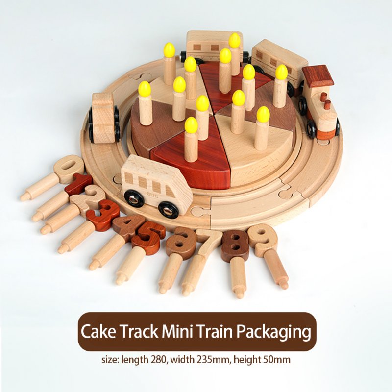 Simulation Birthday Cake Building Blocks Toys DIY Cake Track Train Toy Early Educational Toys Birthday Cake