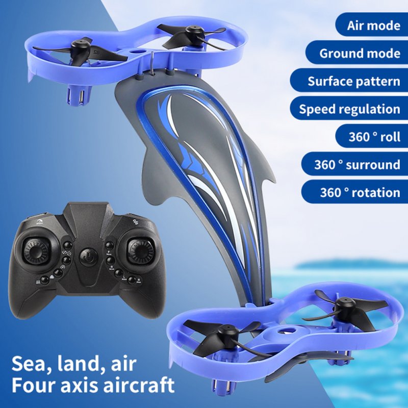 Sea Land Air 3-in-1 Rc Drone 360 Degree Roll Rotation RC Quadcopter Remote Control Aircraft Toys 