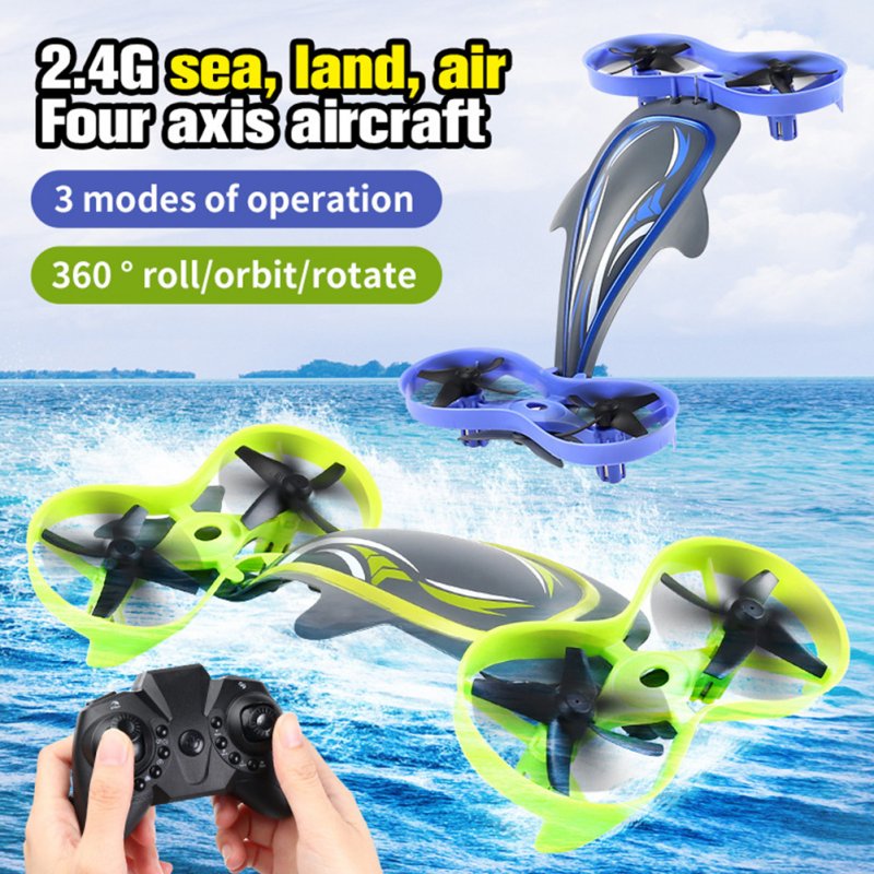 Sea Land Air 3-in-1 Rc Drone 360 Degree Roll Rotation RC Quadcopter Remote Control Aircraft Toys 
