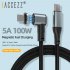 5a 100w Magnetic  Cable  Usb C To Usb Type C Quick Charge Pd 10gbps Fast Charging Type c Data Cord  Compatible For Macbook Pro Huawei 2m magnetic wire   magneti