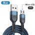 5a Micro Type c Fast Charging Data  Cable Nylon Braided 1 Meter   2 Meters Flexible Charging Cable Compatible For Huawei Mobile Phone Red 2 meters  5A  Type c