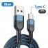 5a Micro Type c Fast Charging Data  Cable Nylon Braided 1 Meter   2 Meters Flexible Charging Cable Compatible For Huawei Mobile Phone Red 2 meters  5A  Type c