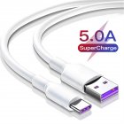 5a Super Fast Charging Cable Data Sync Type-c Charger Cable Compatible For Huawei Type-c Round Mouth With Box 0.25m