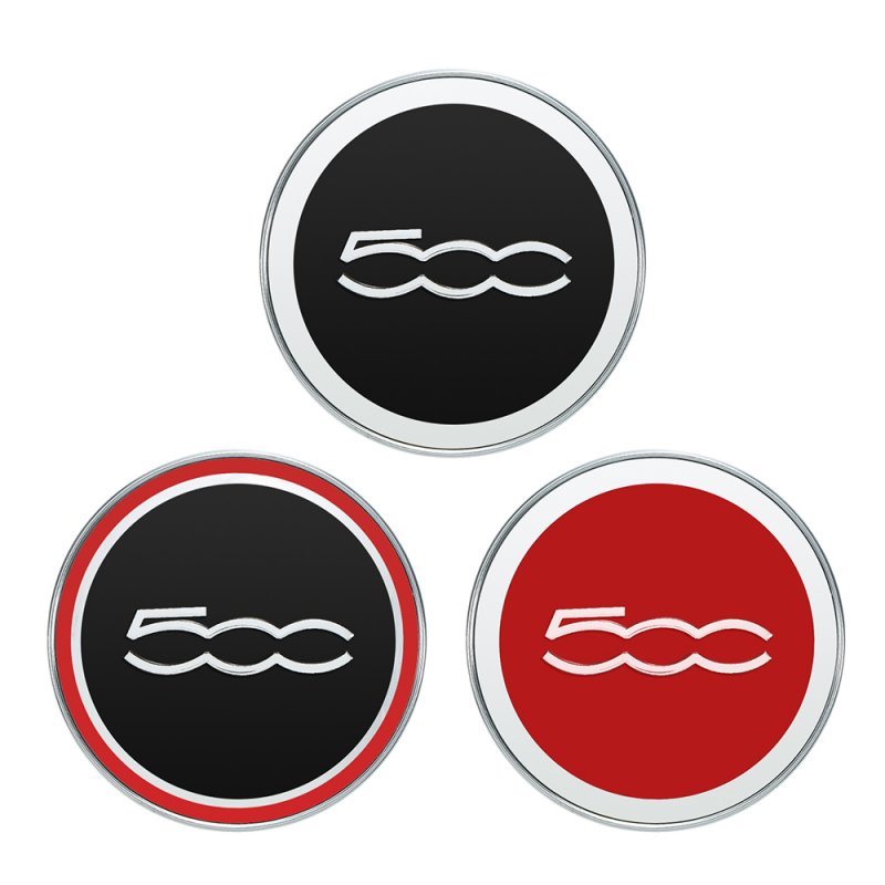 5cc 60mm Car Wheel Center Caps Hub Tyre Rim Hub Cap Cover for Fiat 500 Auto Accessories Red