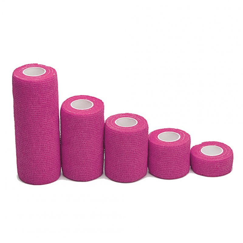 5cm*4.5m Non-woven Fabric Self-sticking Sports Tape Volleyball Finger Guard Basketball Ankle Knee Guard Bandage Pink_5cm*4.5m