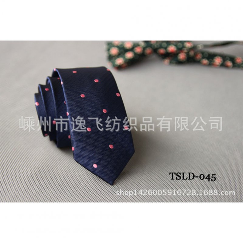 5cm Skinny Tie Classic Silk Solid Dot Narrow Slim Necktie Accessories Wedding Banquet Host Photo TSLD-045