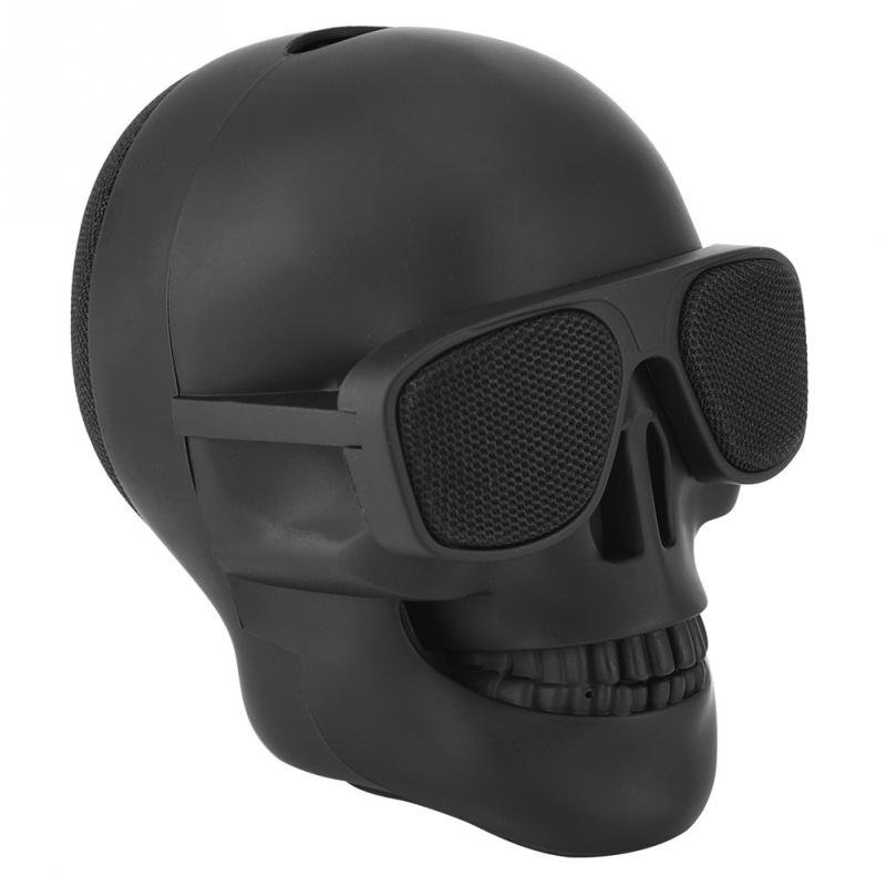 Portable Mini Skull Head Speaker Wireless Bluetooth Stereo Speaker HD Bass Speaker 