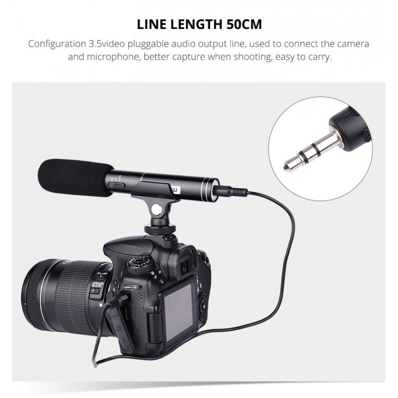 Professional Interview Microphone Photography Shotgun Mic Video Camcorders Mike for Canon/Nikon/Sony DSLR Camera 