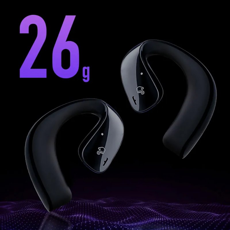 Tws Wireless Bluetooth Headphones Touch Control Ear Clip Bone Conduction Noise Reduction Headset 